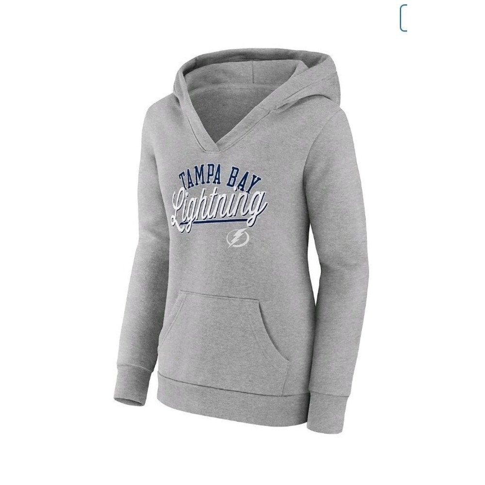 Womens 2XL Tampa Bay Lightning Hockey V-Neck Pullover Sweatshirt Hoodie Jacket